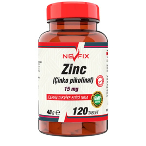 Nevfix Zinc Çinko Pikolinat 15 Mg 120 Tablet