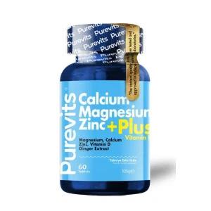 Purevıts Kalsiyum – Magnezyum- Çinko- Vitamin D Plus - 60 Adet Tablet